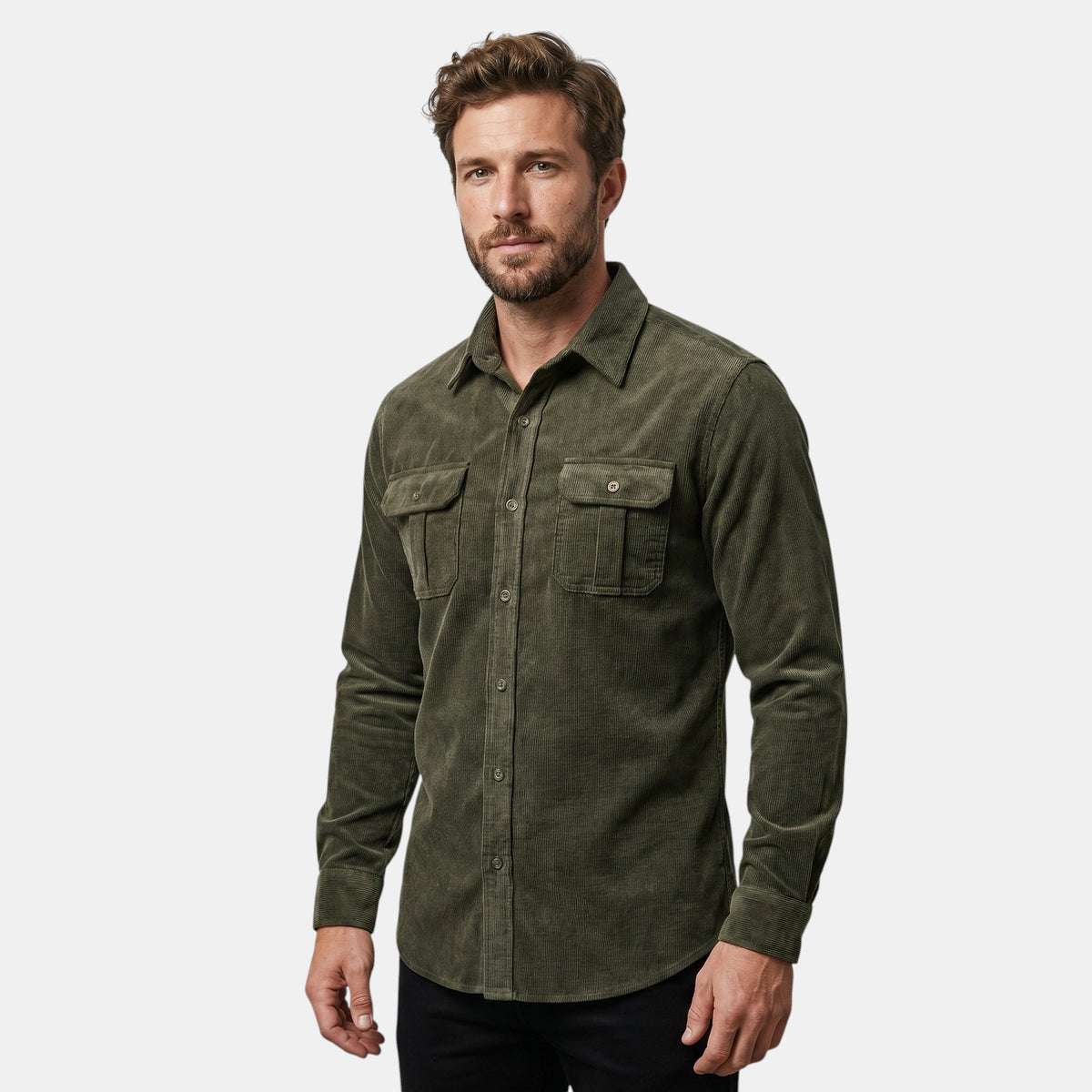 Surchemise décontractée à manches longues pour homme pour un usage quotidien