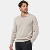 Men's Long Sleeve Polo Sweater with Classic Collar