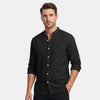 Men's Long Sleeve Shirt with Stand Collar