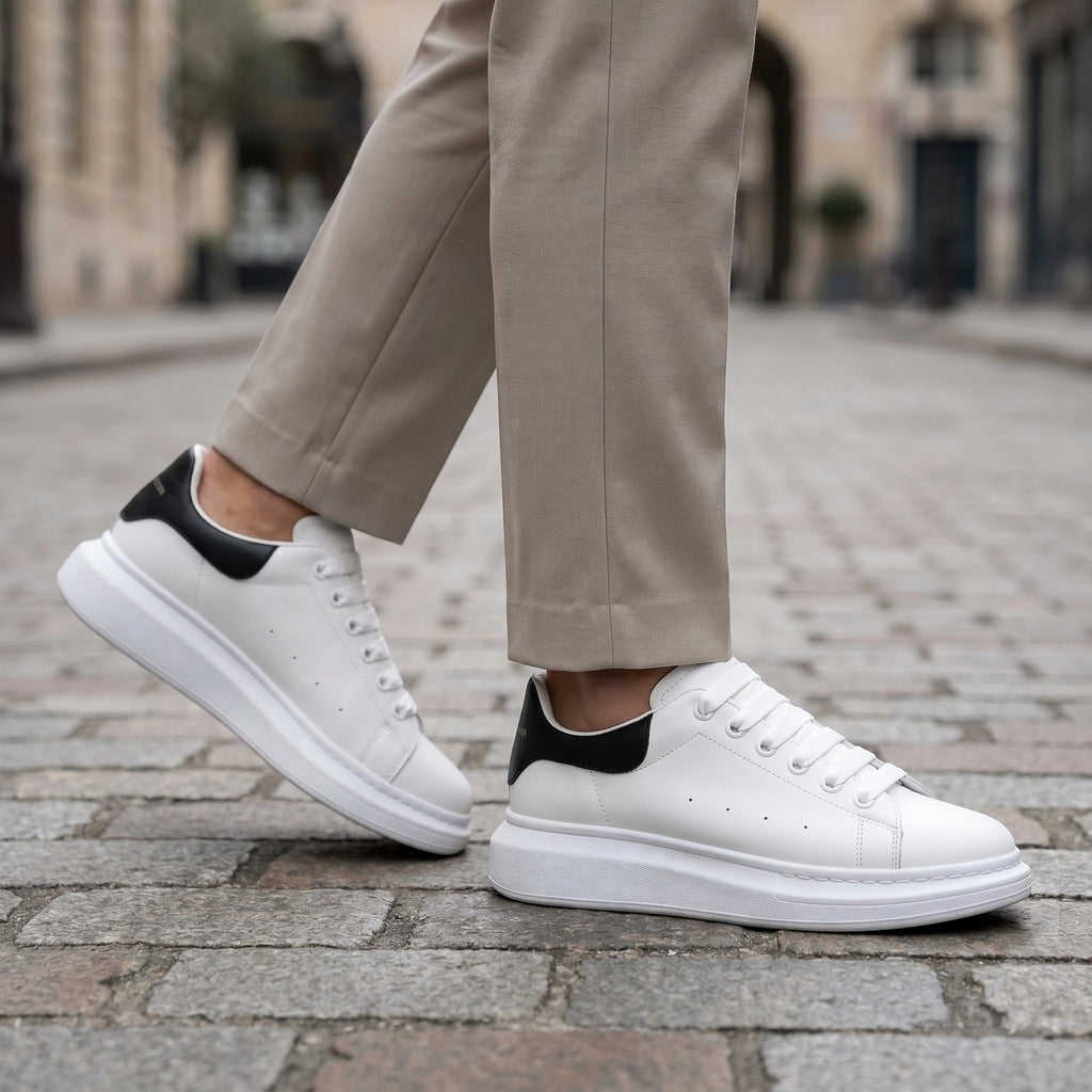 Baskets minimalistes à lacets pour homme, à porter au quotidien