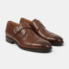 Men's Monk Strap Shoes with Cap Toe Design