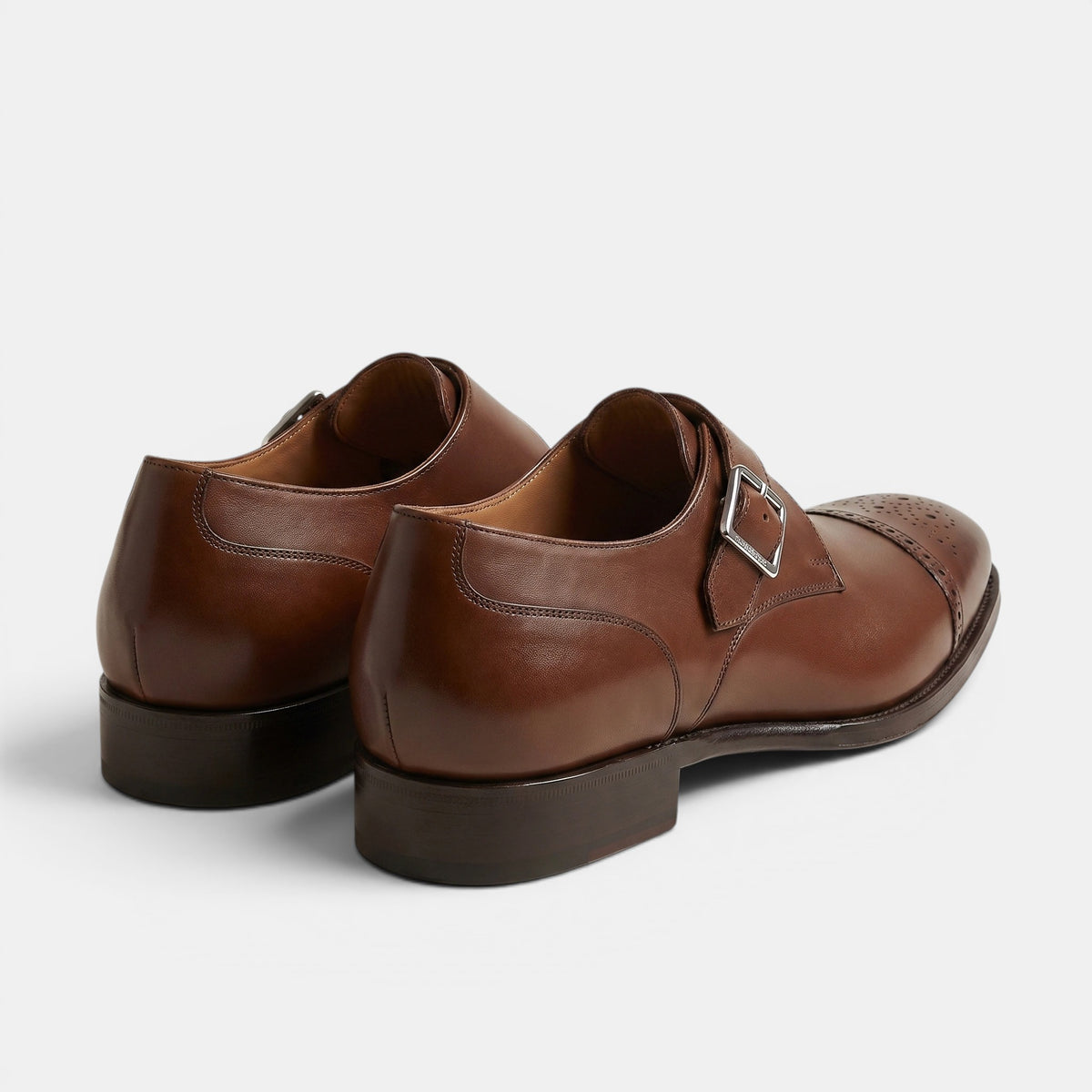 Chaussures monk strap pour homme avec bout cap toe