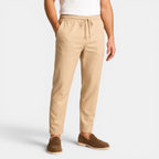 Pantalon homme coupe classique à cordon de serrage et taille élastique