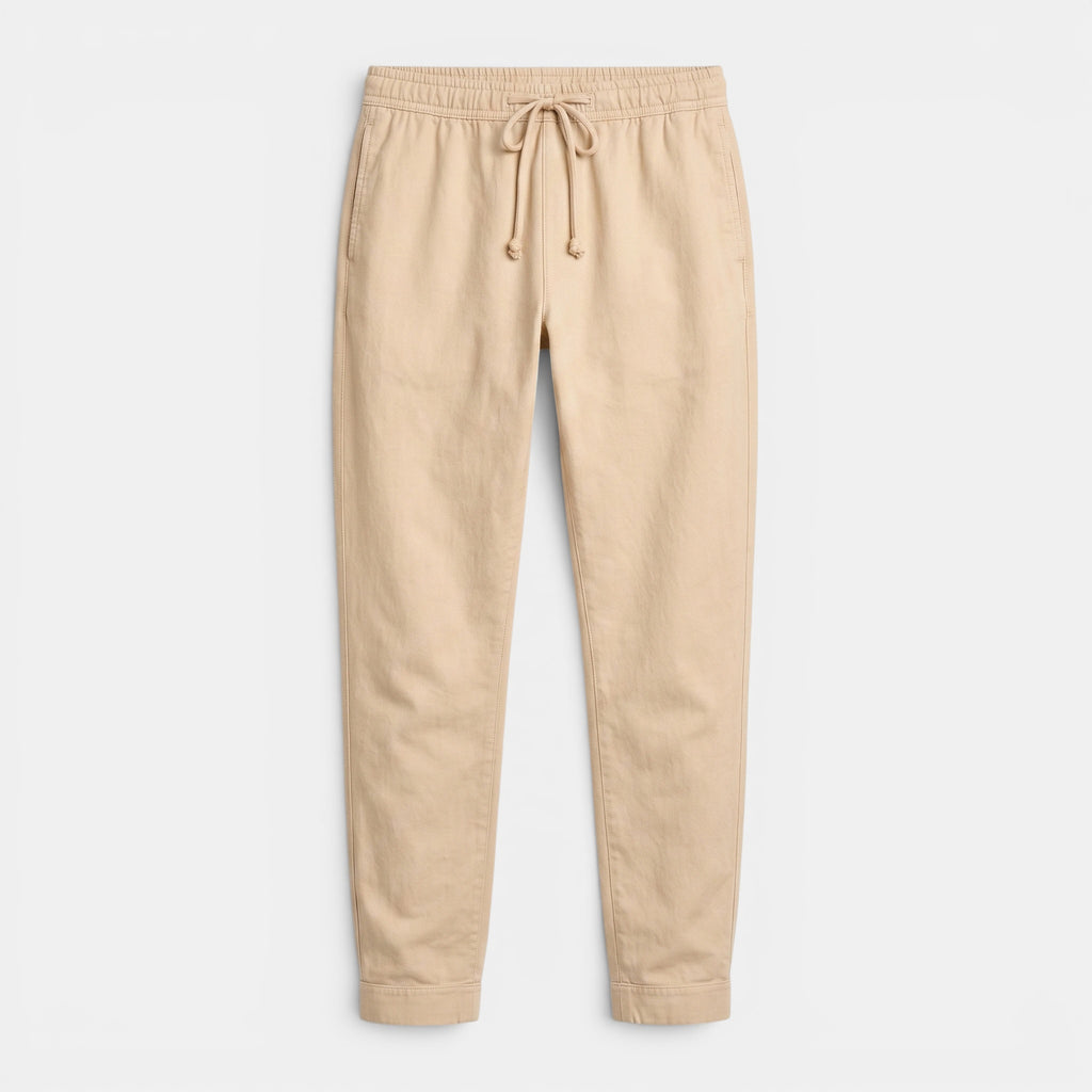 Pantalon homme coupe classique à cordon de serrage et taille élastique