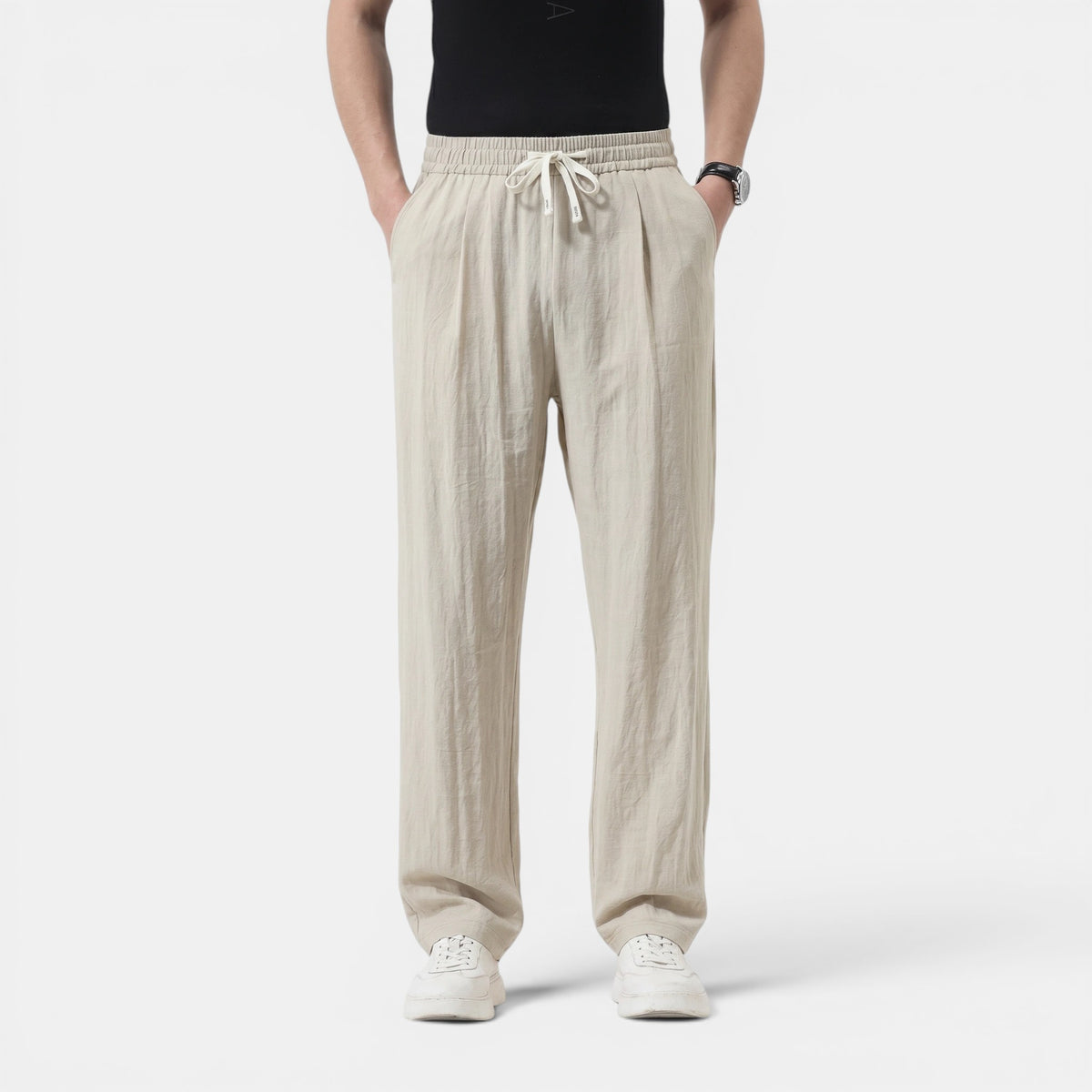 Pantalon décontracté à cordon pour homme pour l'été
