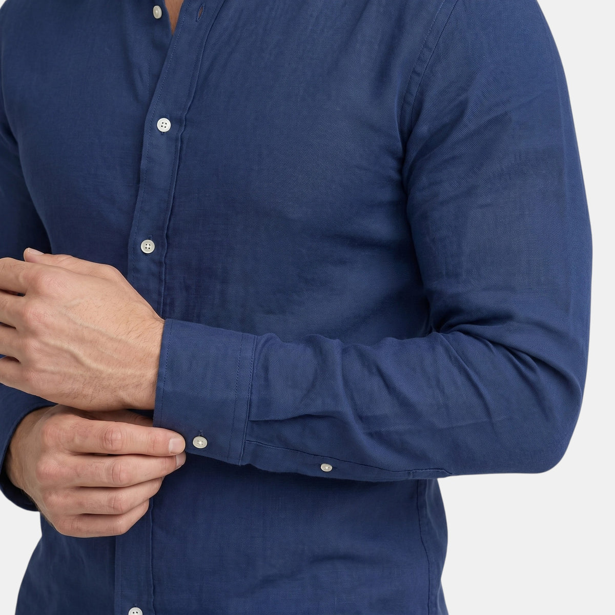 Chemise boutonnée à manches longues pour homme, coupe décontractée