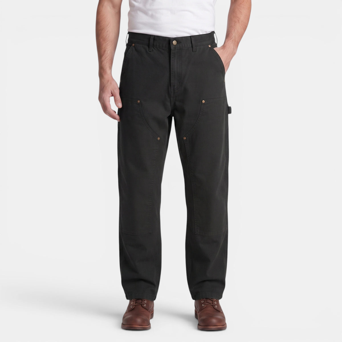 Pantalon utilitaire pour homme à coupe décontractée avec genoux renforcés