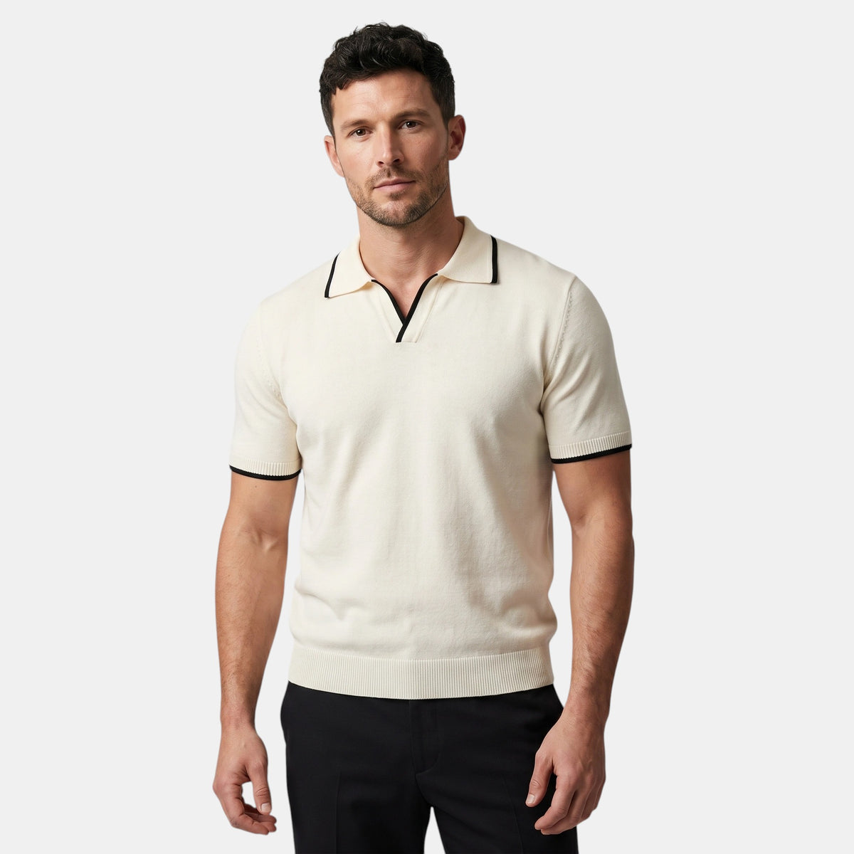 Polo manches courtes pour homme à coupe ajustée