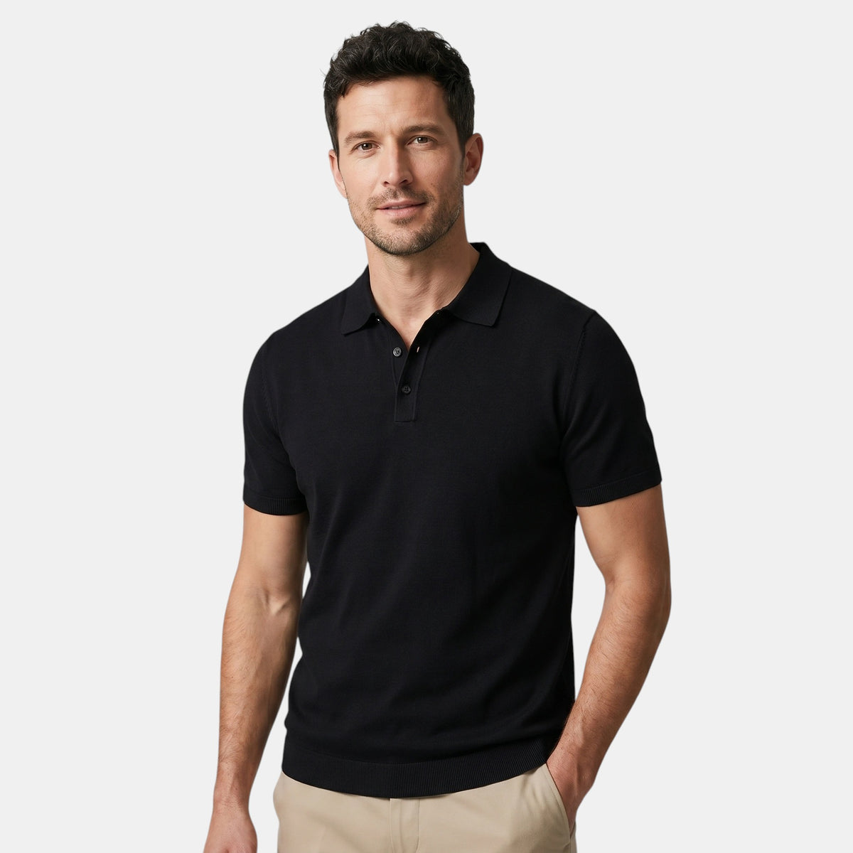 Polo manches courtes pour homme à coupe ajustée