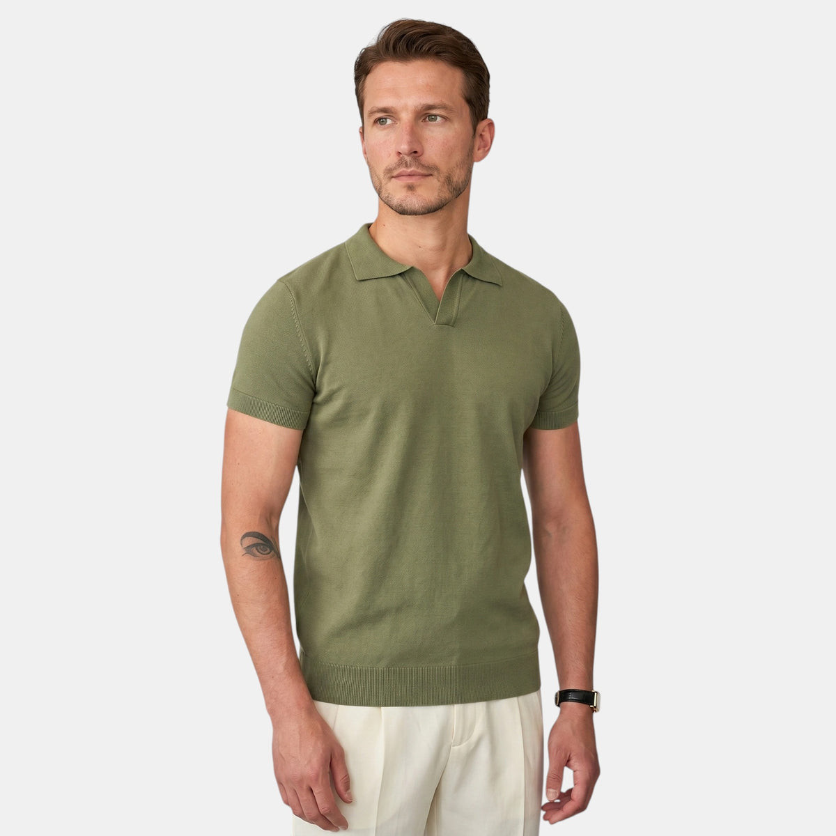 Polo manches courtes pour homme à coupe ajustée