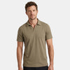 Men's Slim Fit Knit Polo Shirt with Open Collar