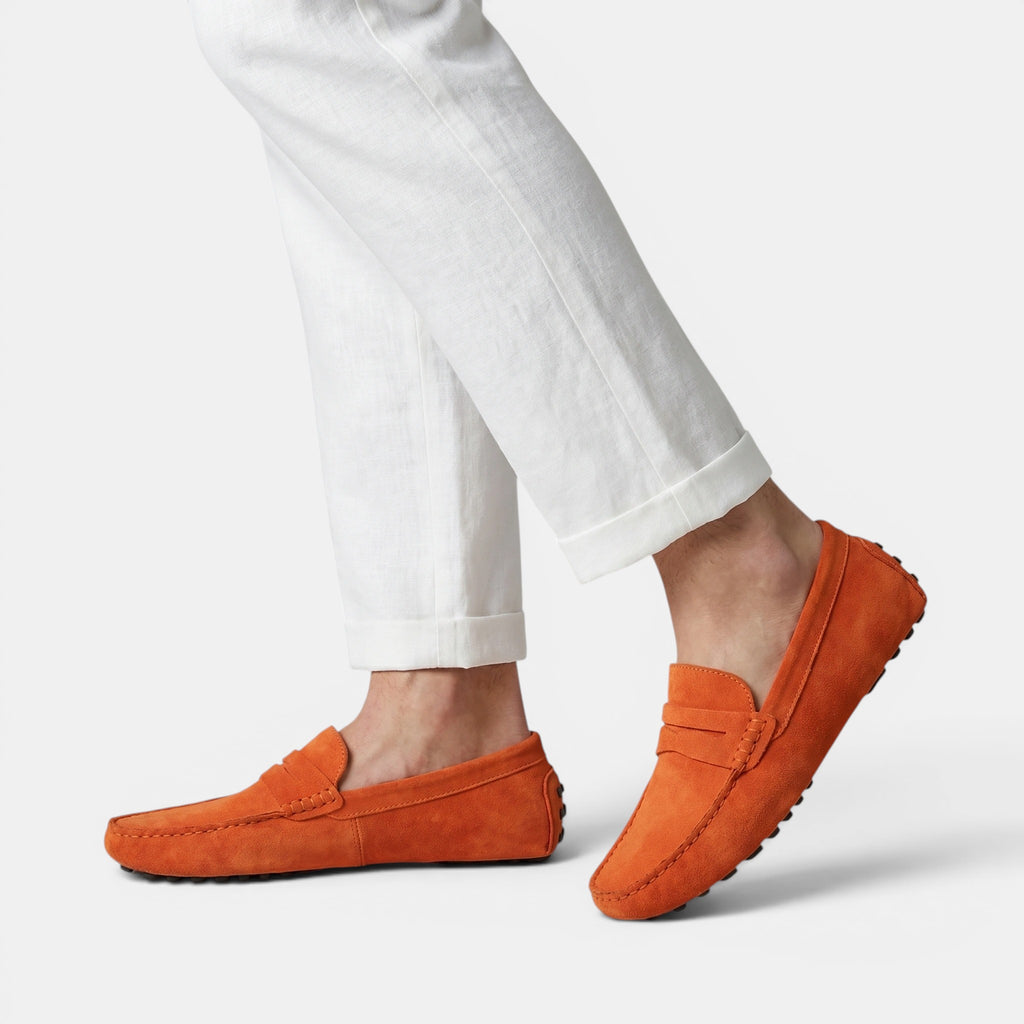 Mocassins à enfiler pour homme, chaussures penny classiques de conduite