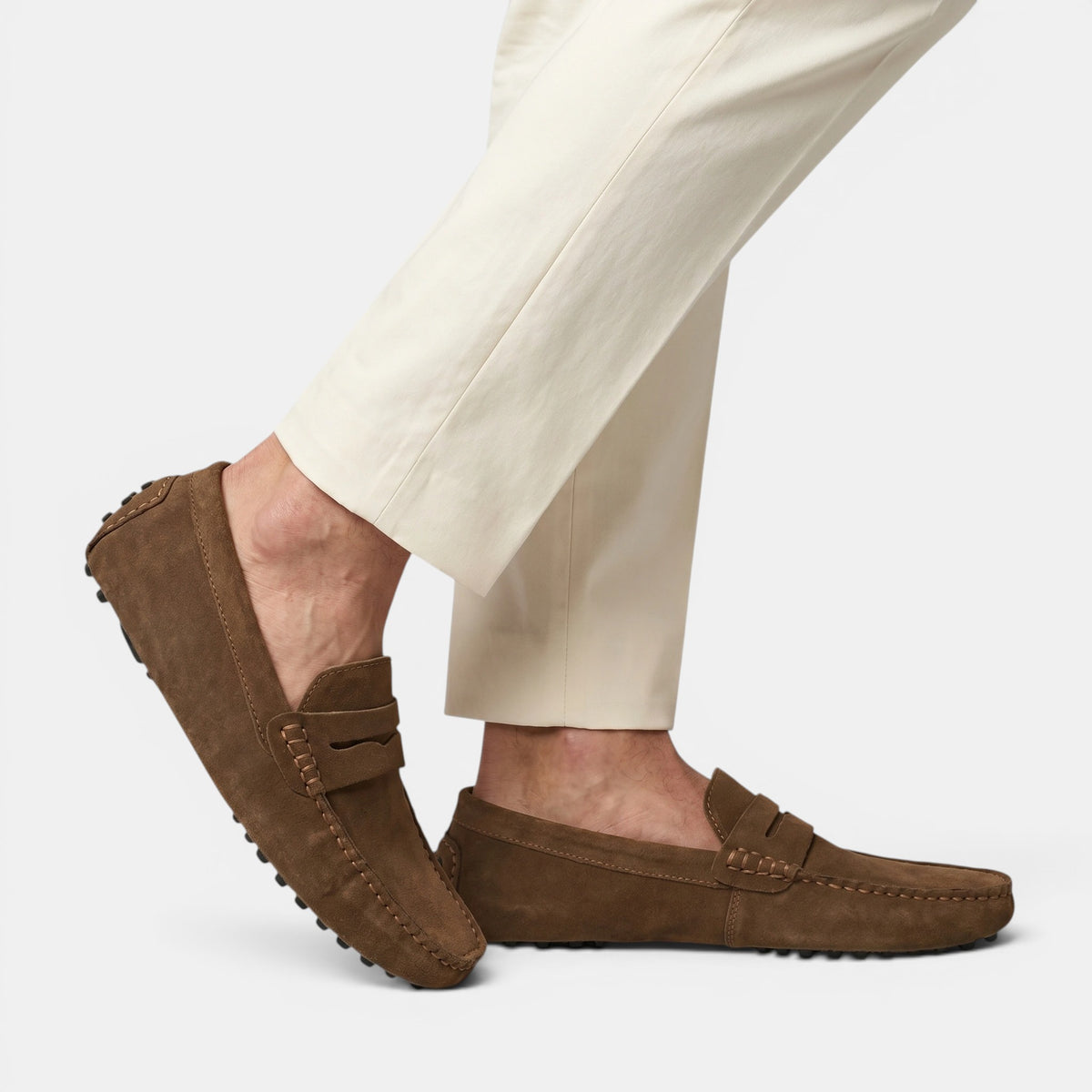 Mocassins à enfiler pour homme, chaussures penny classiques de conduite
