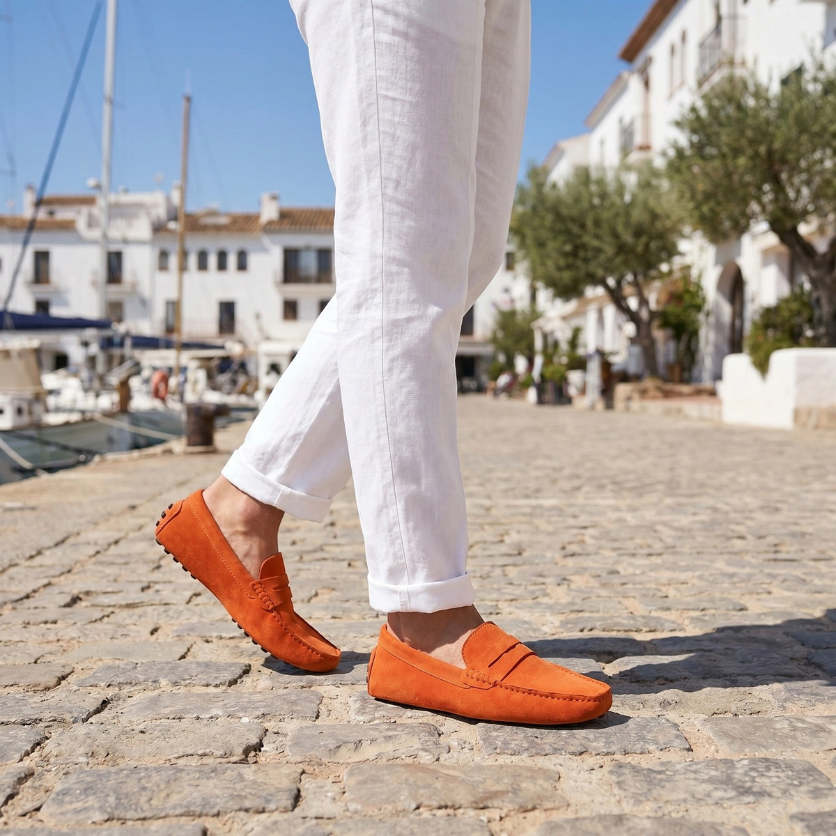 Mocassins à enfiler pour homme, chaussures penny classiques de conduite