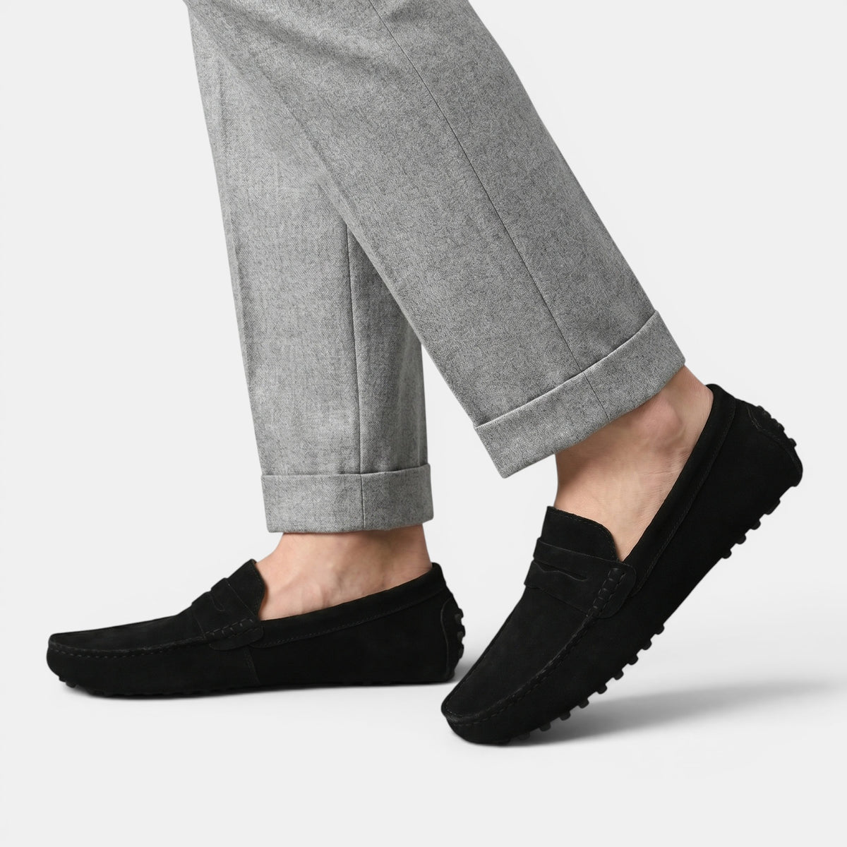 Mocassins à enfiler pour homme, chaussures penny classiques de conduite