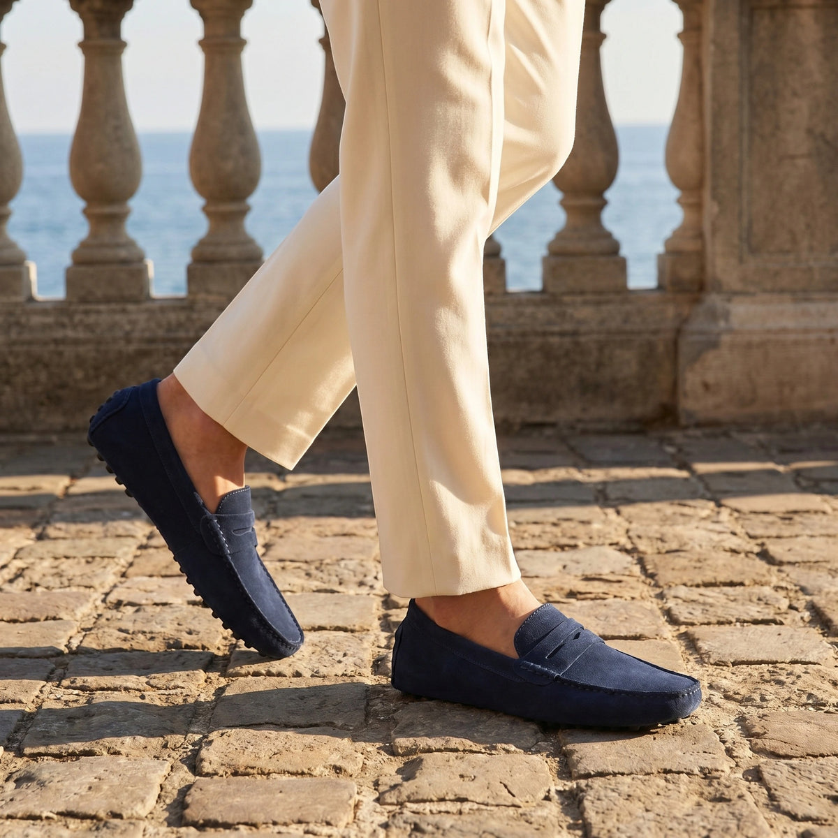 Mocassins à enfiler pour homme, chaussures penny classiques de conduite