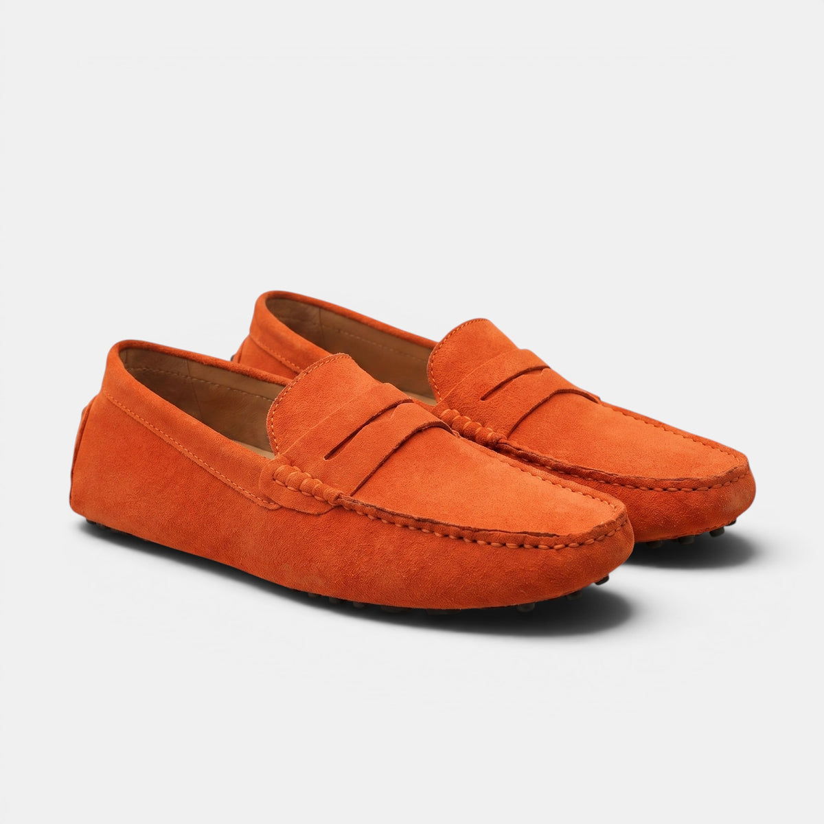 Mocassins à enfiler pour homme, chaussures penny classiques de conduite