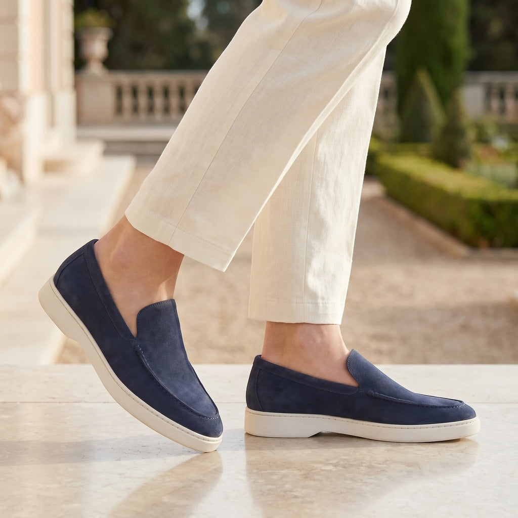Mocassins pour homme à enfiler avec semelle contrastante