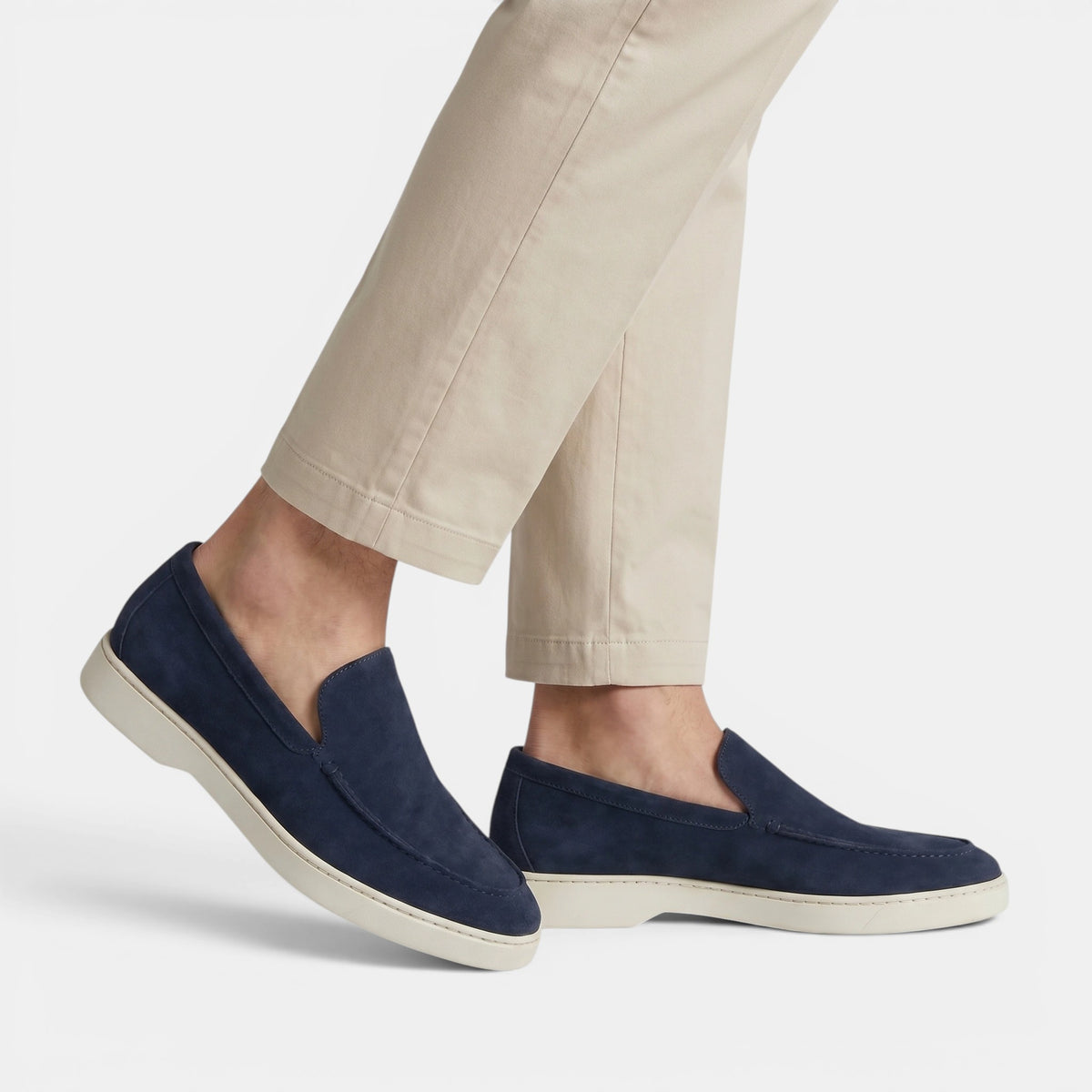 Mocassins pour homme à enfiler avec semelle contrastante
