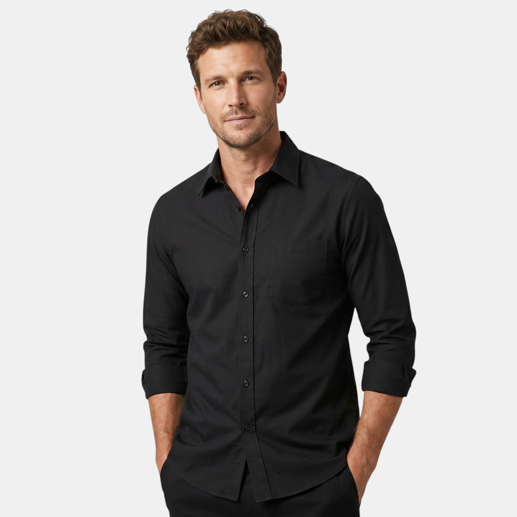 Chemise ajustée pour homme avec poche poitrine