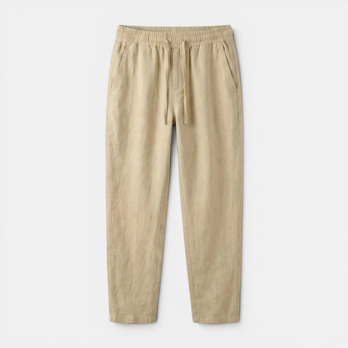 Pantalon fuselé décontracté pour homme avec taille élastiquée et cordon de serrage