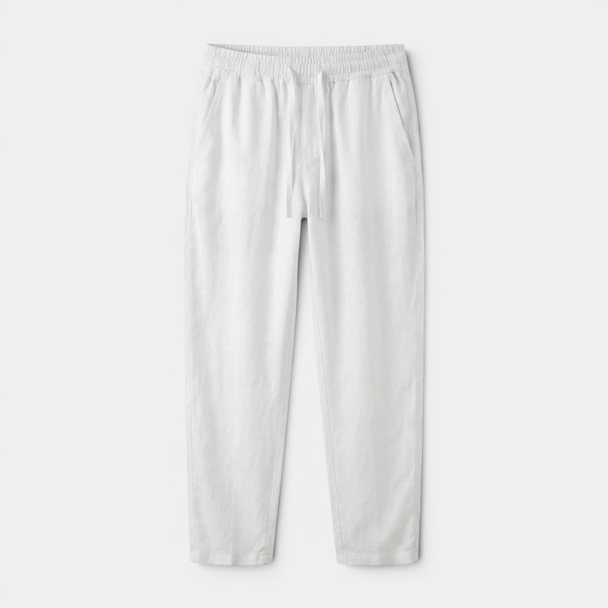 Pantalon fuselé décontracté pour homme avec taille élastiquée et cordon de serrage