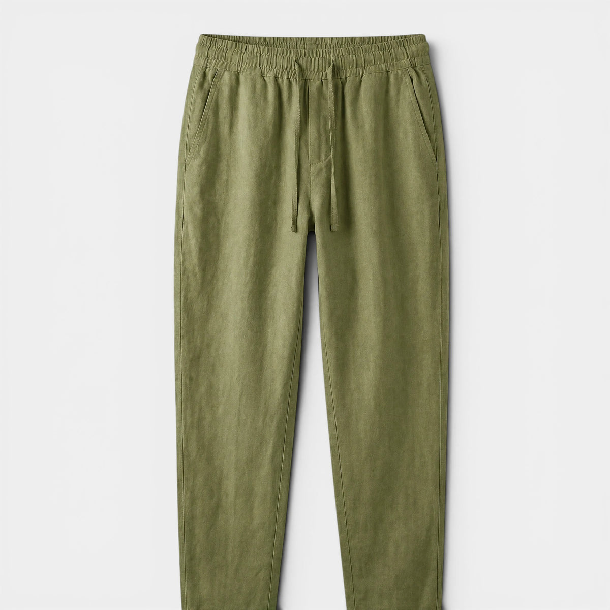 Pantalon fuselé décontracté pour homme avec taille élastiquée et cordon de serrage