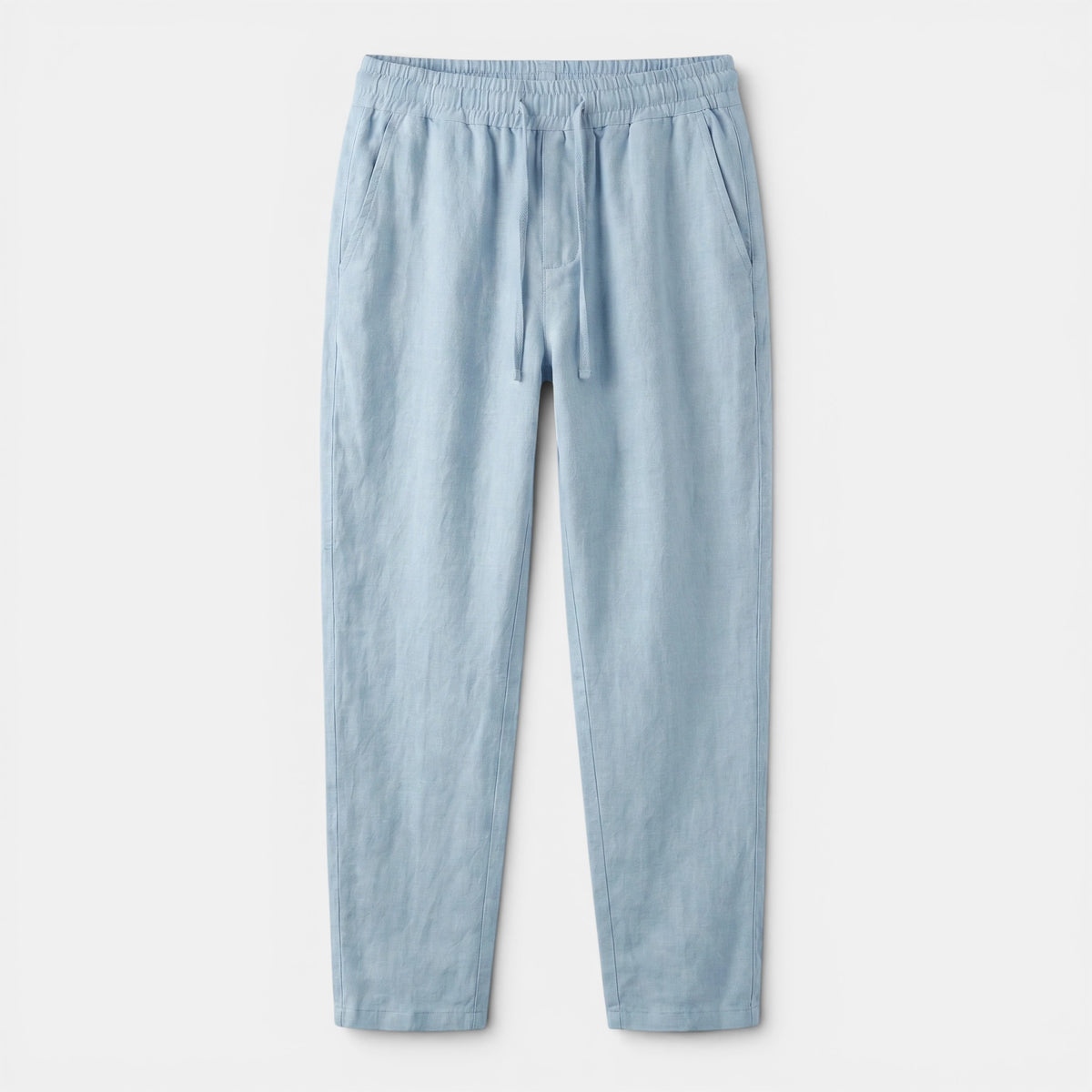 Pantalon fuselé décontracté pour homme avec taille élastiquée et cordon de serrage
