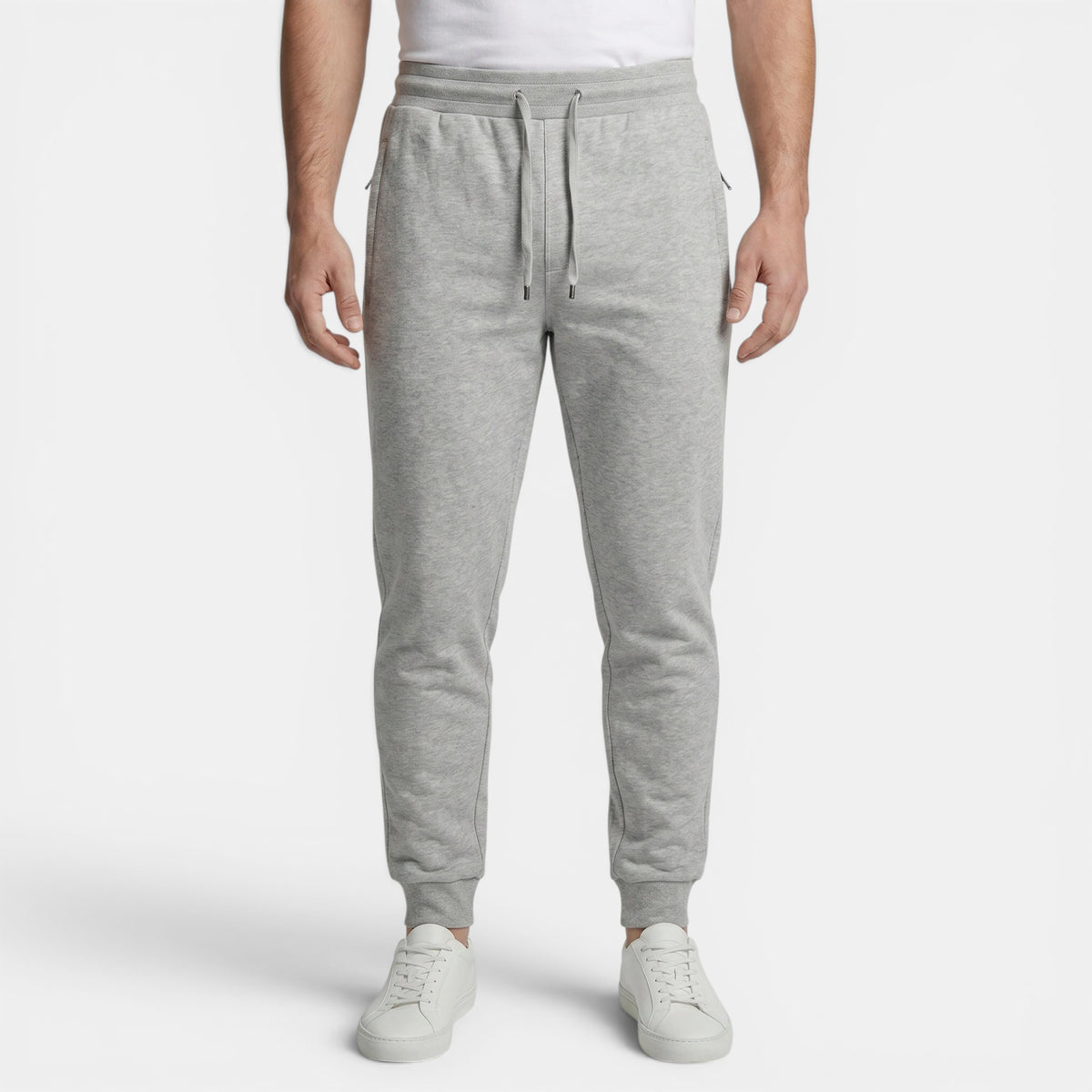 Men's Tapered Jogger Pants with Zip Pockets