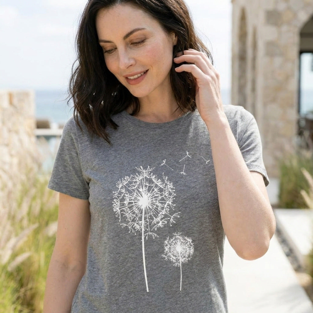 Women's Casual Graphic Crew Neck T Shirt