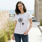 Women's Casual Graphic Crew Neck T Shirt