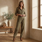 Combinaison utilitaire classique à carreaux pour femme
