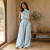 Women's Elegant Sleeveless Wide Leg Set