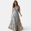 Women's Floral Print Chiffon Midi Dress