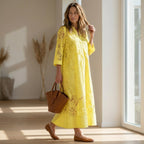 Women's Lace Maxi Dress Elegant Relaxed Fit