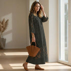 Women's Lace Maxi Dress Elegant Relaxed Fit