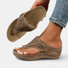 Women's Wedge Sandals Slip On Open Toe Casual Sandals