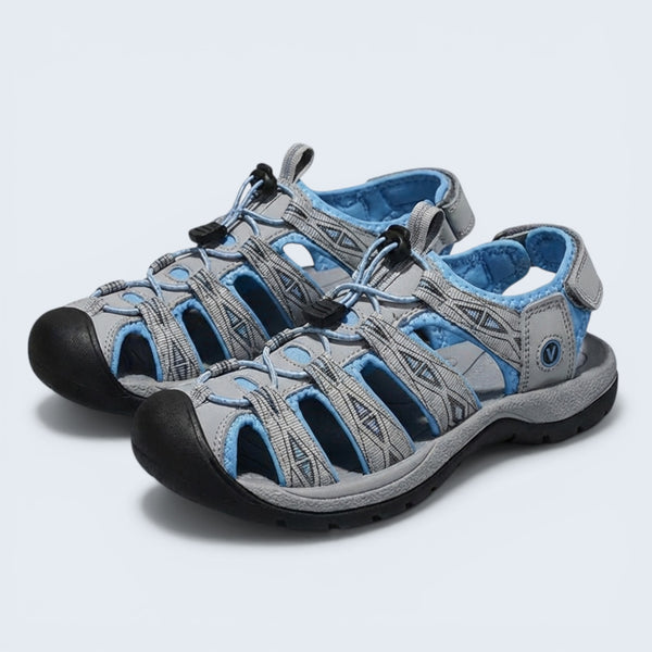 B&B Women's Closed Toe Sandals – Breathable Straps Adjustable Fit Everyday Comfort Walking