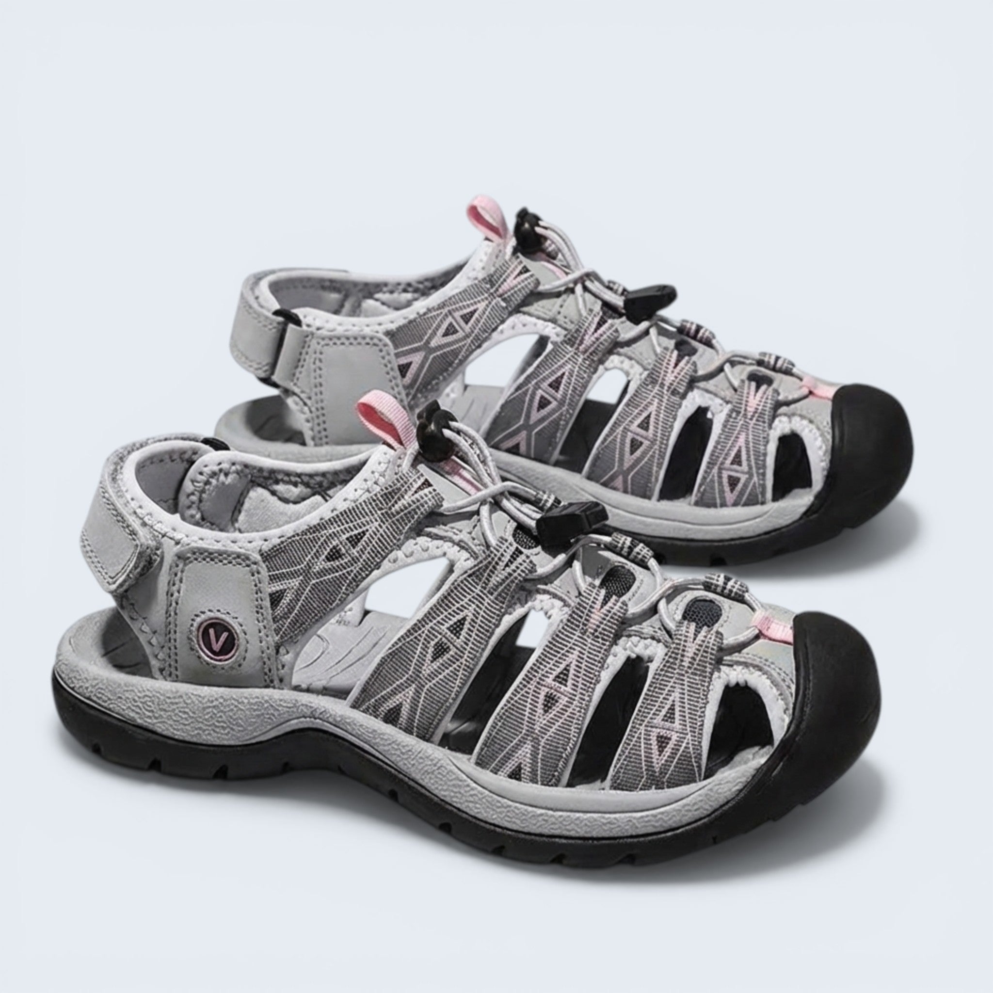 B&B Women's Closed Toe Sandals – Breathable Straps Adjustable Fit Everyday Comfort Walking