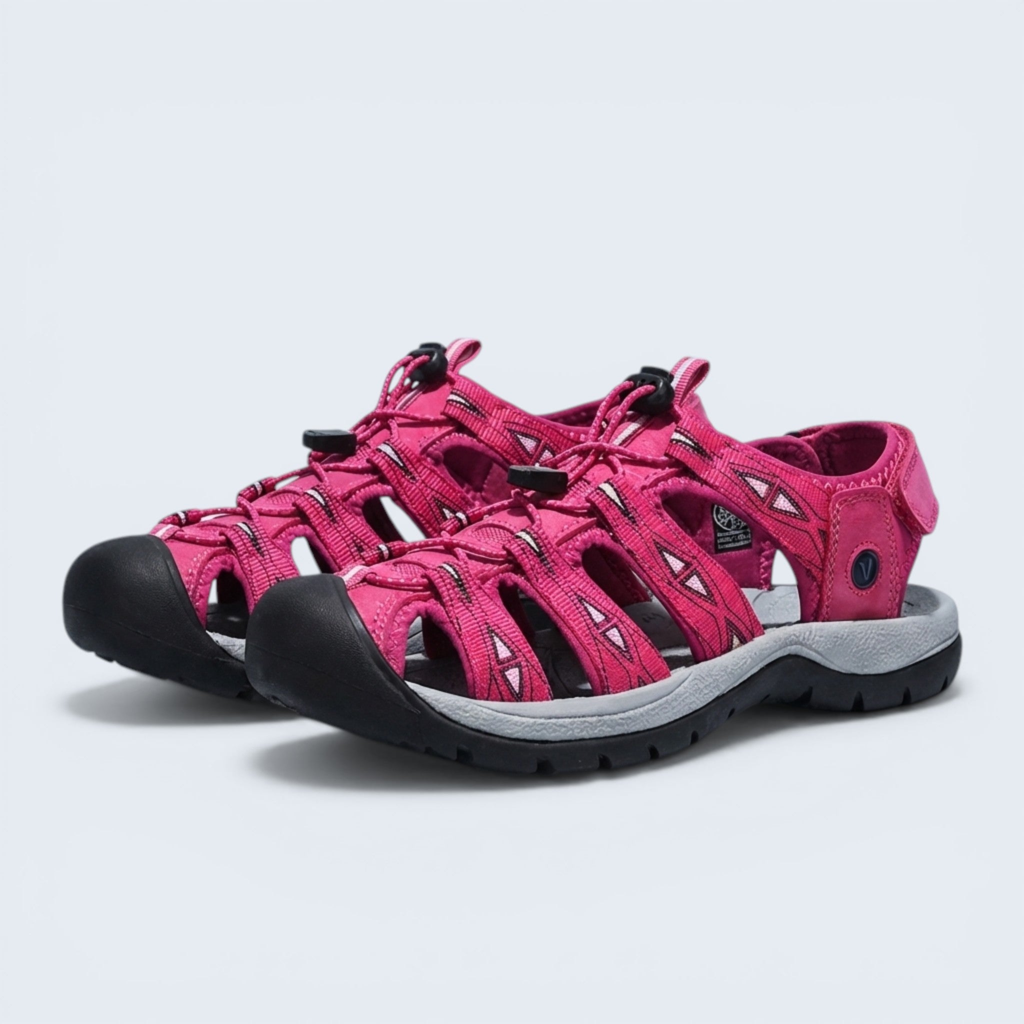 B&B Women's Closed Toe Sandals – Breathable Straps Adjustable Fit Everyday Comfort Walking