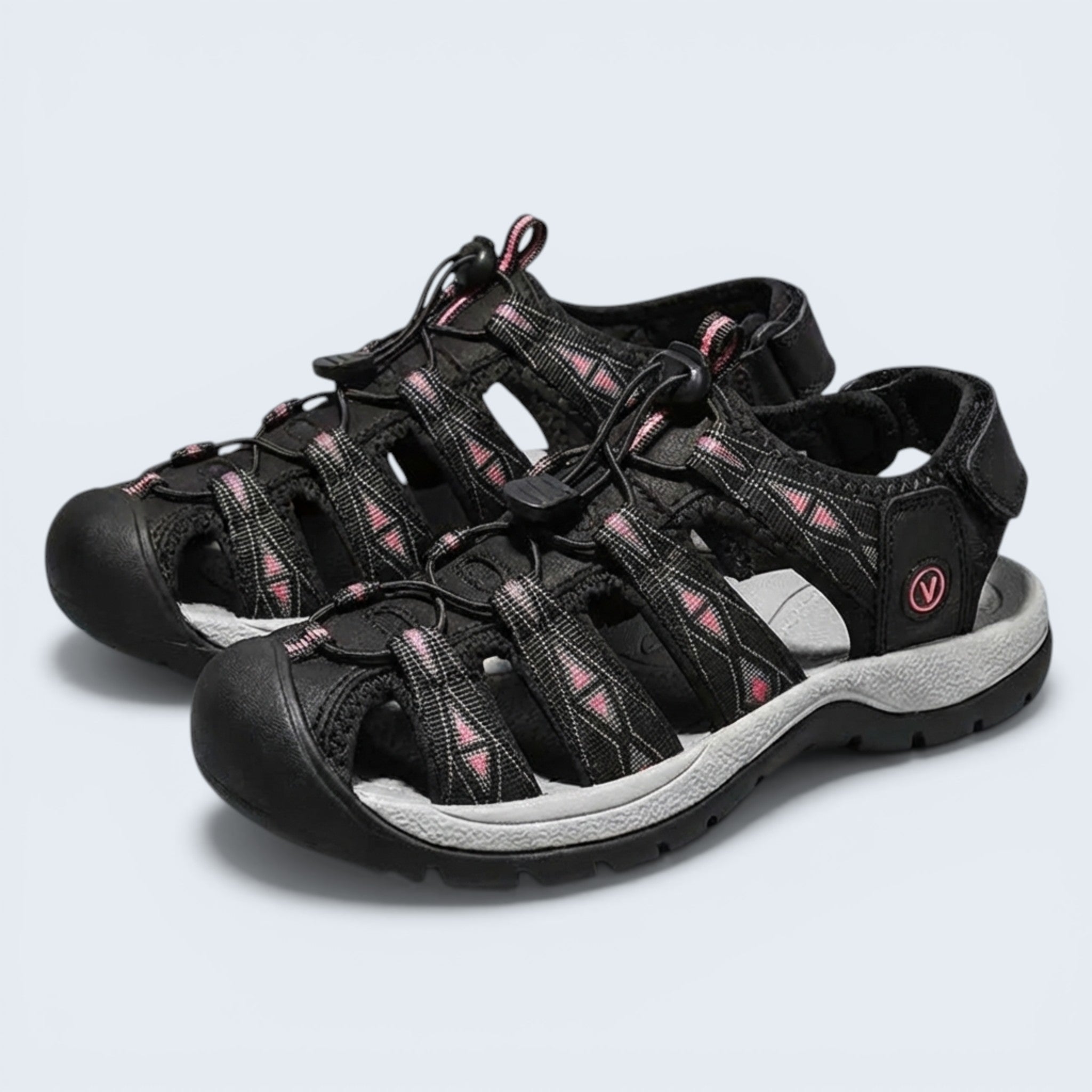 B&B Women's Closed Toe Sandals – Breathable Straps Adjustable Fit Everyday Comfort Walking