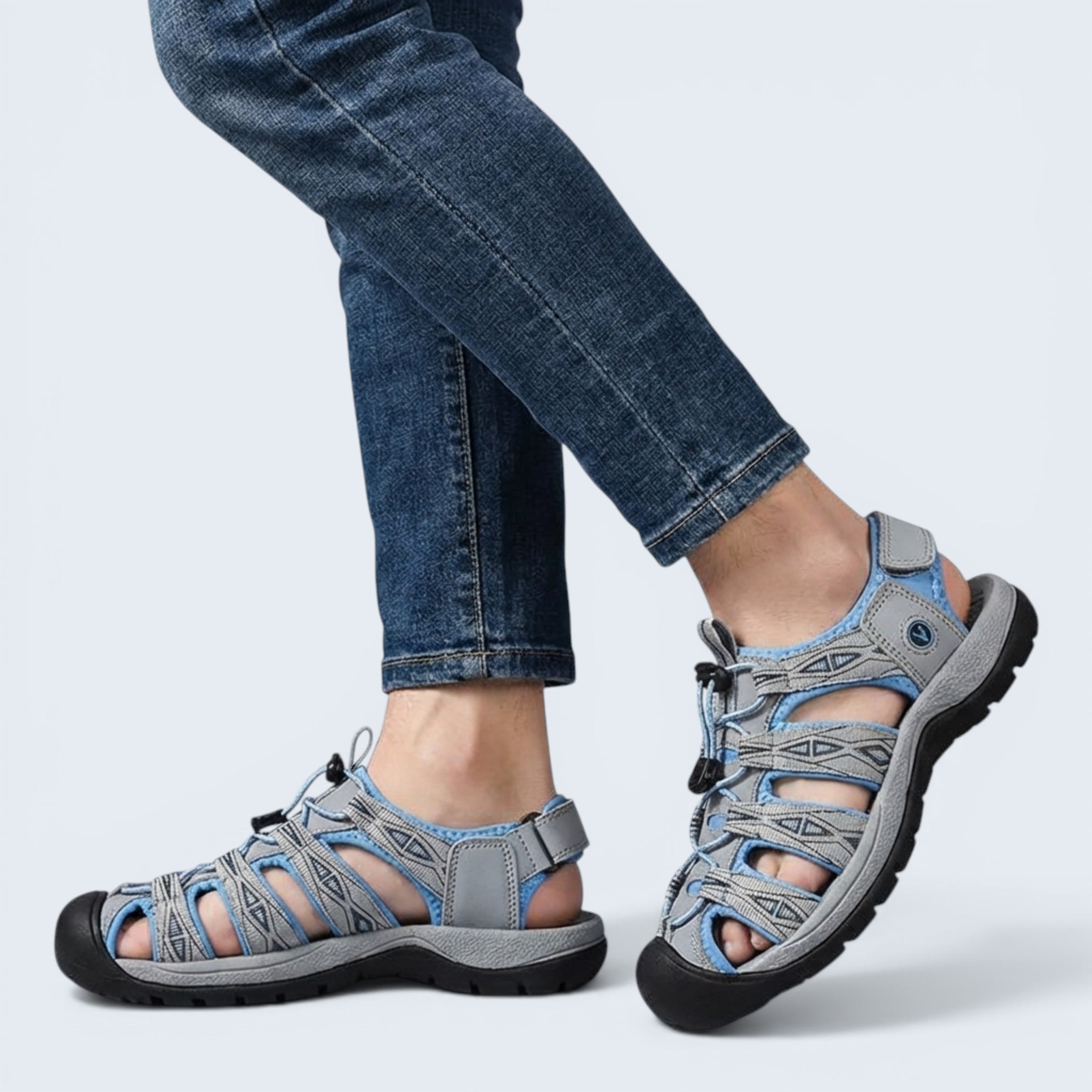 B&B Women's Closed Toe Sandals – Breathable Straps Adjustable Fit Everyday Comfort Walking