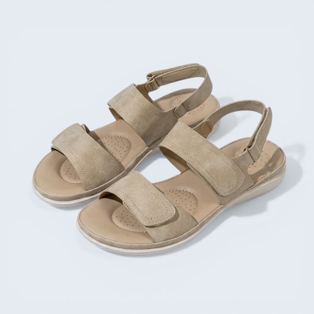 Women's Open Toe Sandals – Adjustable Straps Cushioned Sole Everyday Comfort