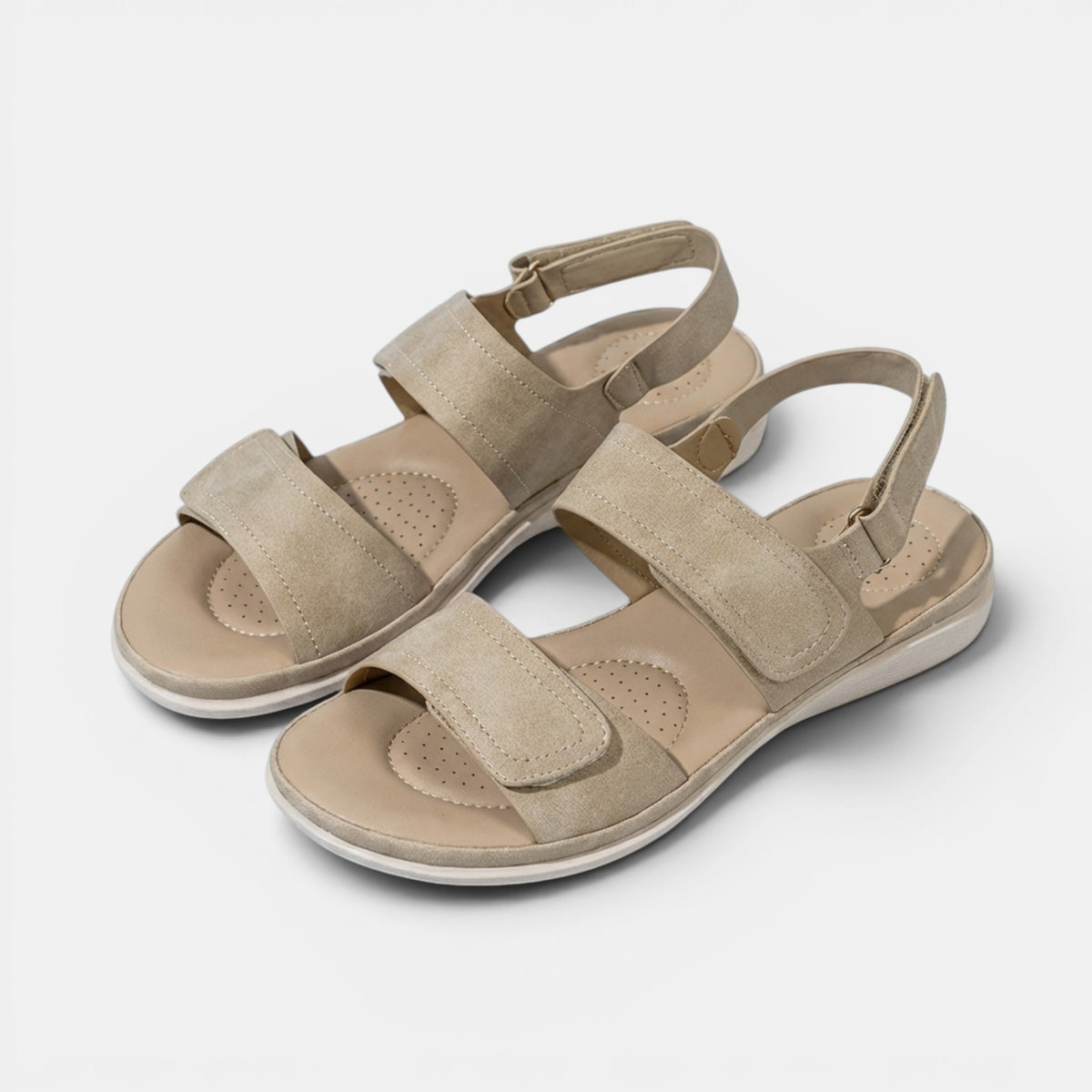 Sandales à bout ouvert pour femmes – Brides ajustables, semelle rembourrée, confort quotidien