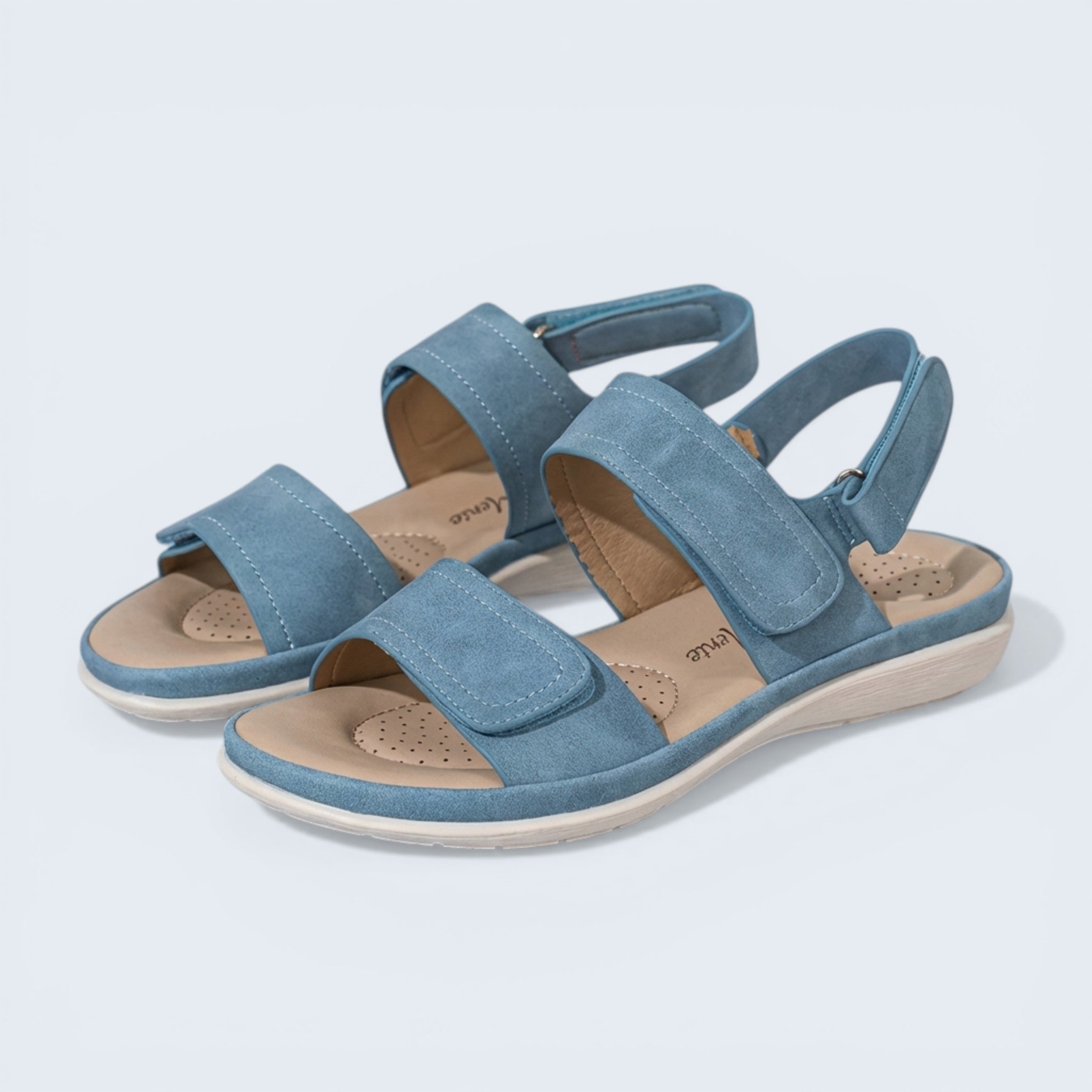 B&B Women's Open Toe Sandals – Adjustable Straps Cushioned Sole Everyday Comfort