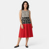 Women's Sleeveless Geometric Midi Dress for Summer