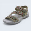 Women's Strap Sandals – Adjustable Hook And Loop Cushioned Sole Everyday Comfort Walking