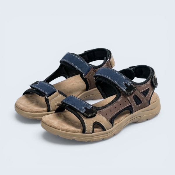 B&B Women's Strap Sandals – Adjustable Hook And Loop Cushioned Sole Everyday Comfort