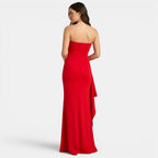 Robe maxi bustier pour femme avec fente haute
