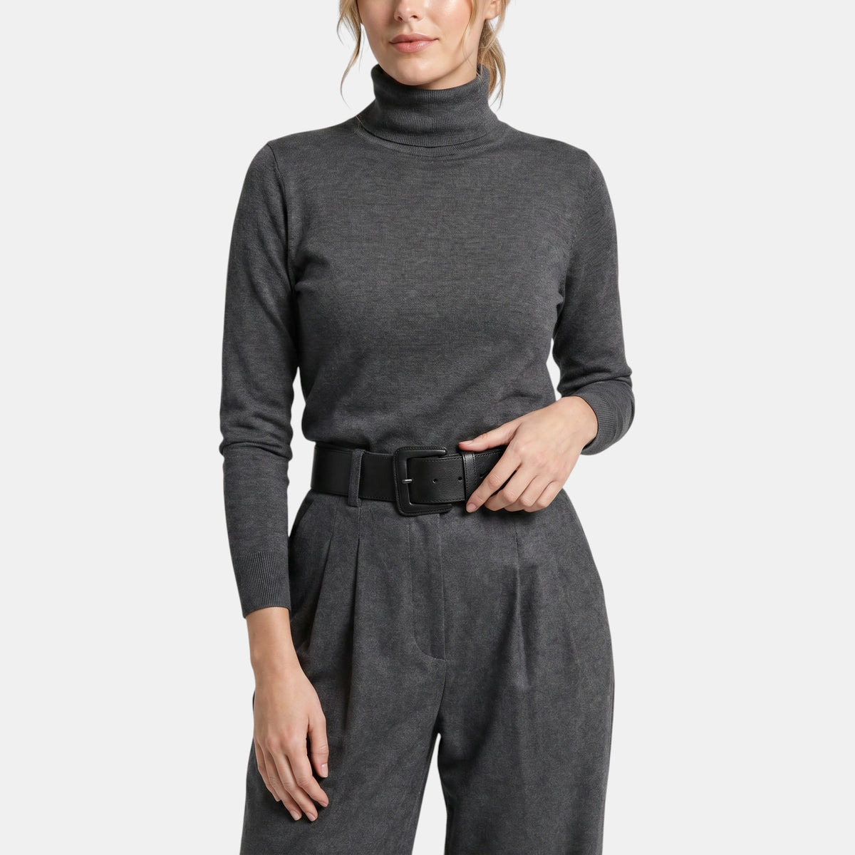 Women's Set | Turtleneck Top and Wide Leg Pants Set